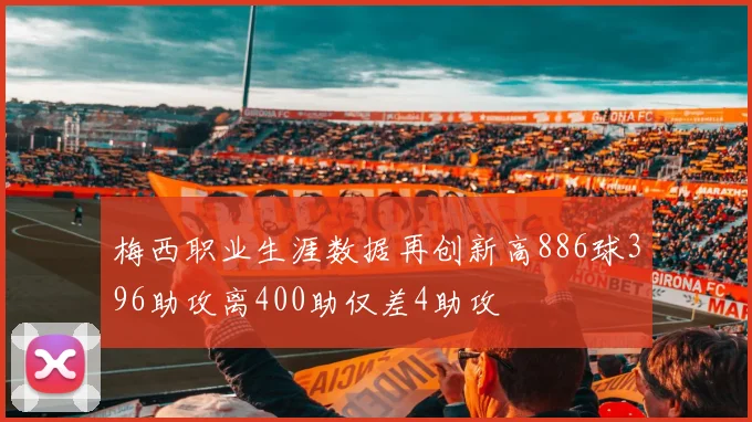 梅西职业生涯数据再创新高886球396助攻离400助仅差4助攻